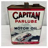 Capitan Parlube 2-Gallon Motor Oil Can with Car Graphic