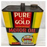 Rare 2-Gallon Pep Boys ‘Pure As Gold’ Motor Oil Can