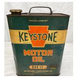 Keystone Motor Oil Two-Gallon Metal Can