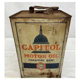 Capitol Motor Oil Two-Gallon Can by Atlantic Refining Company