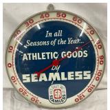12-Inch Seamless Athletic Goods Thermometer, Dated 1957, by Pam Clock Company