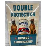 Amoco Permalube Motor Oil Advertising Sign with Boxer Dog Graphics, 28 x 40 1/2 in.