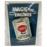28 x 42″ Amoco 586 Valve Stem Oil Advertising Window Sign
