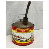 Metal 3-Gallon Steel Pack Gasoline Can with Car Graphics