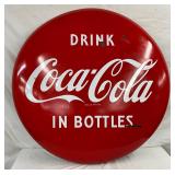 48-Inch Porcelain Coca-Cola Button Sign