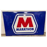85 x 52-Inch Lexan Embossed Marathon Sign