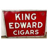 DS PORC. KIING EDWARDS CIGARS SIGN 