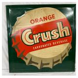 35IN. ORANGE CRUSH SIGN W/BOTTLE CAP 