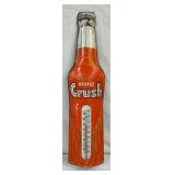 DIE CUT ORANGE CRUSH BOTTLE THERMOMETER 