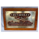 CHEVROLET DEALERSHIP WALL PLAQUE