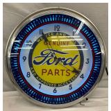 20IN. FORD NEON SPINNER CLOCK 