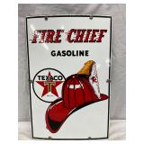 PORC. TEXACO FIRE CHIEF PUMP PLATE 