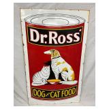 36″ x 60″ Porcelain Dr. Ross Dog and Cat Food Advertising Sign