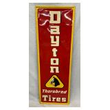 Dayton Thorobred Tires 18″ x 54″ Embossed Self-Framed Vertical Sign