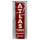 NOS Atlas Tires Vertical Sign, 17″ x 70″, 1961
