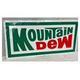 36 x 18-Inch Embossed Metal Mountain Dew Sign