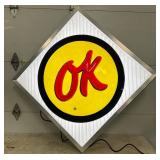 53-Inch Contemporary OK Chevrolet Sign with Aluminum Can