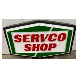 58 x 36-Inch Lighted Servco Shop Sign 