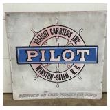 Metal Pilot Freight Carriers Sign, 49″ x 47″, Winston-Salem, NC