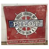 Metal Sign for Pilot Freight Carriers Inc., Winston-Salem, N.C., 61” x 58 1/2”