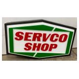 58” x 36” Early Servco Shop Light-Up Sign