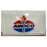 Amoco Embossed Advertising Sign, 72 1/2 x 41 Inches
