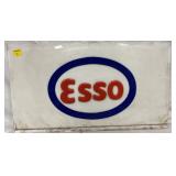 Plastic Embossed Esso Advertising Sign, 28” x 16”