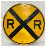 36-Inch Round Metal Railroad Crossing Sign (R X R)
