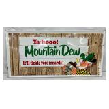35 x 17″ Original Embossed Mountain Dew Sign with Willie Character