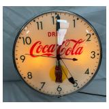 Original 15-Inch Coca-Cola Electric Advertising Clock