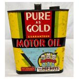 Vintage Pep Boys ‘Pure As Gold’ 2-Gallon Motor Oil Can
