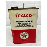 Texaco Pale Semaphore Oil 1-Gallon Metal Can
