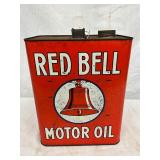 Red Bell Motor Oil Two-Gallon Metal Can