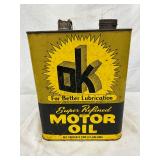 2-Gallon OK Super Refined Motor Oil Metal Can