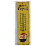 7 x 27-Inch Embossed Pepsi-Cola Thermometer