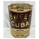 Sweet Cuba Tobacco Tin by Liggett & Myers, 10 1/2 Inches Tall