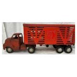 22 1/2 x 9 1/2 Dunwell Toys Pressed Steel Livestock Truck