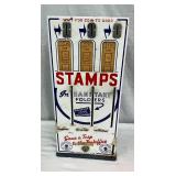 Porcelain Coin-Operated Stamp Dispenser for $.05-$.25 Denominations