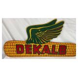 30×15 Masonite Dekalb Seed Advertising Sign with Ear of Corn Design