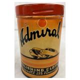 Admiral Polishing Cloth Tin with Automotive Graphics