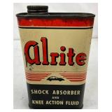 Alrite Shock Absorber and Knee Action Fluid Tin Can, 16 oz, Alrite Mfg. Co