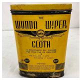 Vintage Wunda Wiper Cloth Metal Tin, Manufactured by Oby Krafts Inc.