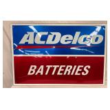 36×24 Embossed Metal Self-Framed AC Delco Batteries Sign