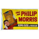 Philip Morris Paper Advertising Banner, 41×23 1/2 Inches