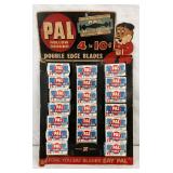 Pal Razor Blades Cardboard Display with Product, 8 1/2 x 13 1/2