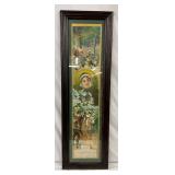 Framed Schlitz Beer Early Advertising Calendar, 13×41
