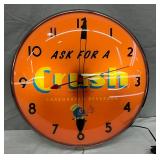 15-Inch Orange Crush Replica Advertising Wall Clock