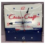 15-Inch Chris-Craft Motor Boats Replica Clock by Pam Clock Co.