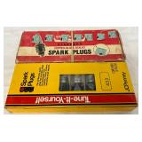 Two 8-Packs of Spark Plugs: Western Auto Copper-Glas Sealed and JCPenney Tune-It-Yourself