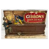 Painted Chalk Advertising Display for Gibbons Beer and Ale